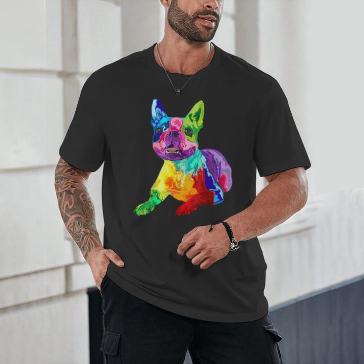 Dog Lover Boston Terrier Dog Colorful Boston Terrier Men Women Kids Unisex T-Shirt, novelty gifts, funny gifts