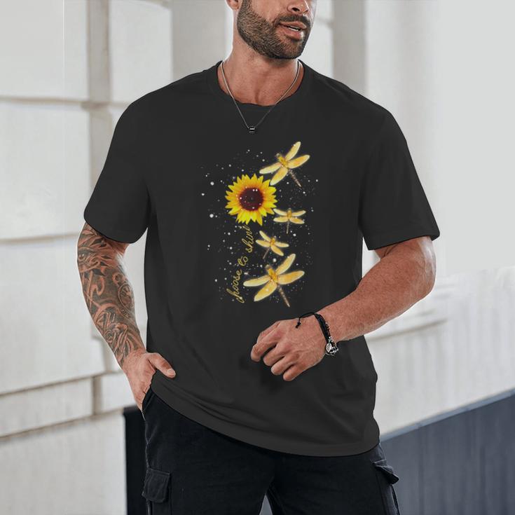 Dragonfly Sunflower Teacher Growth Mindset Choose To Shine Unisex T-Shirt, novelty gifts, funny gifts Dragonfly Sunflower Teacher Growth Mindset Choose To Shine Unisex T-Shirt, novelty gifts, funny gifts