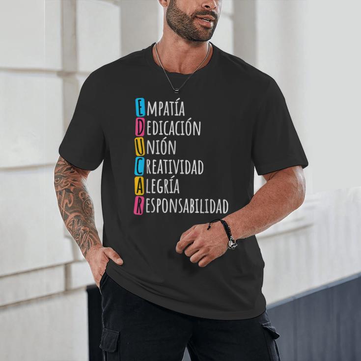 Educar Bilingual Spanish Teacher Unisex T-Shirt, novelty gifts, funny gifts Educar Bilingual Spanish Teacher Unisex T-Shirt, novelty gifts, funny gifts