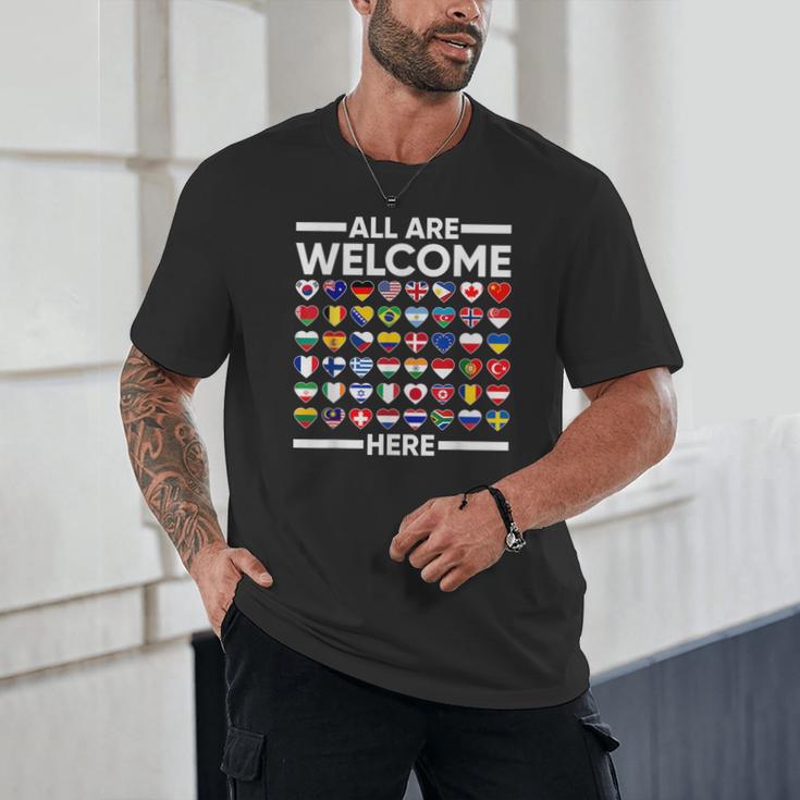 ESL Teacher All Are Welcome Here For Worlds Virtual Teachers Unisex T-Shirt, novelty gifts, funny gifts ESL Teacher All Are Welcome Here For Worlds Virtual Teachers Unisex T-Shirt, novelty gifts, funny gifts