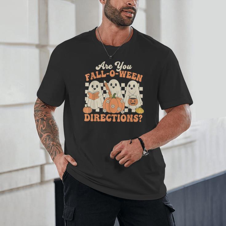 Are You Fall O Ween Directions Halloween Teacher Unisex T-Shirt, novelty gifts, funny gifts