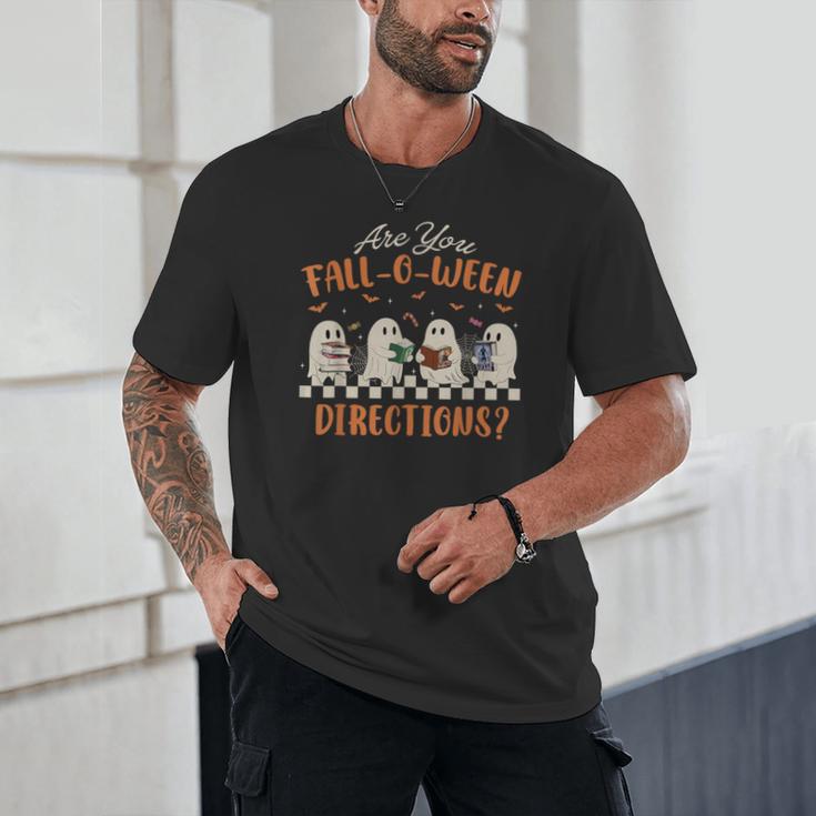 Are You Fall-O-Ween Directions Halloween TeacherGhost Book Unisex T-Shirt, novelty gifts, funny gifts Are You Fall-O-Ween Directions Halloween TeacherGhost Book Unisex T-Shirt, novelty gifts, funny gifts
