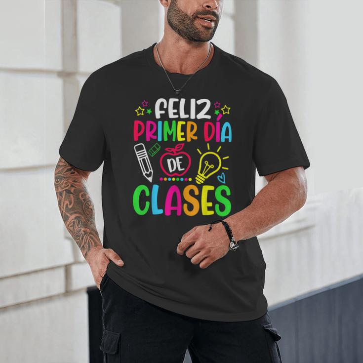 Feliz Primer Dia De Clases Kids Girl Teacher Spanish School Unisex T-Shirt, novelty gifts, funny gifts