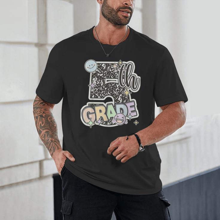First Day Of Fifth Grade Composition Notebook Teacher Unisex T-Shirt, novelty gifts, funny gifts