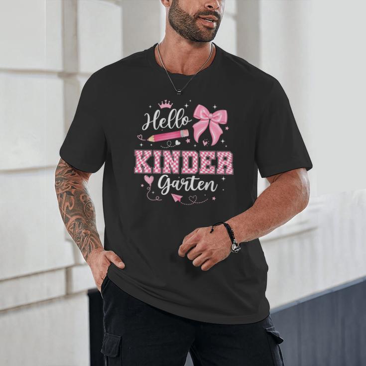 First Day Of School Teacher Girl Coquette Hello Kindergarten Unisex T-Shirt, novelty gifts, funny gifts First Day Of School Teacher Girl Coquette Hello Kindergarten Unisex T-Shirt, novelty gifts, funny gifts