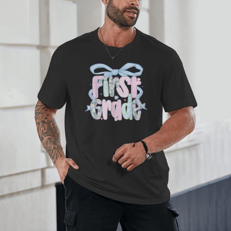 First Grade Coquette Bow Girls Teacher Team 1st Grade Squad Unisex T-Shirt, novelty gifts, funny gifts First Grade Coquette Bow Girls Teacher Team 1st Grade Squad Unisex T-Shirt, novelty gifts, funny gifts