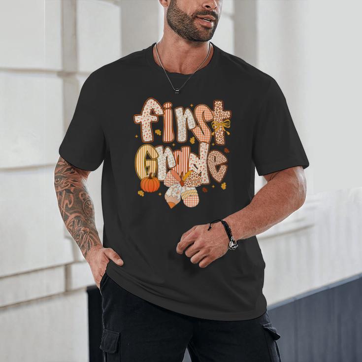 First Grade Fall Floral Coquette Bow Teachers Students Unisex T-Shirt, novelty gifts, funny gifts First Grade Fall Floral Coquette Bow Teachers Students Unisex T-Shirt, novelty gifts, funny gifts