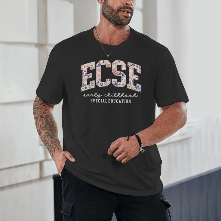 Floral ECSE Early Childhood Special Education SPED Teacher Unisex T-Shirt, novelty gifts, funny gifts Floral ECSE Early Childhood Special Education SPED Teacher Unisex T-Shirt, novelty gifts, funny gifts
