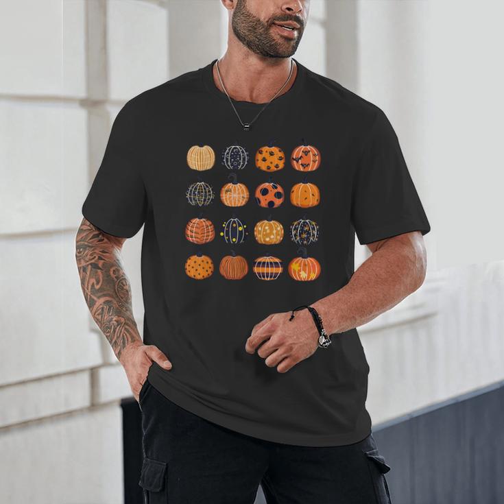 Folk Art Pumpkins Teacher Nurses Admin Witch Halloween Cute Unisex T-Shirt, novelty gifts, funny gifts