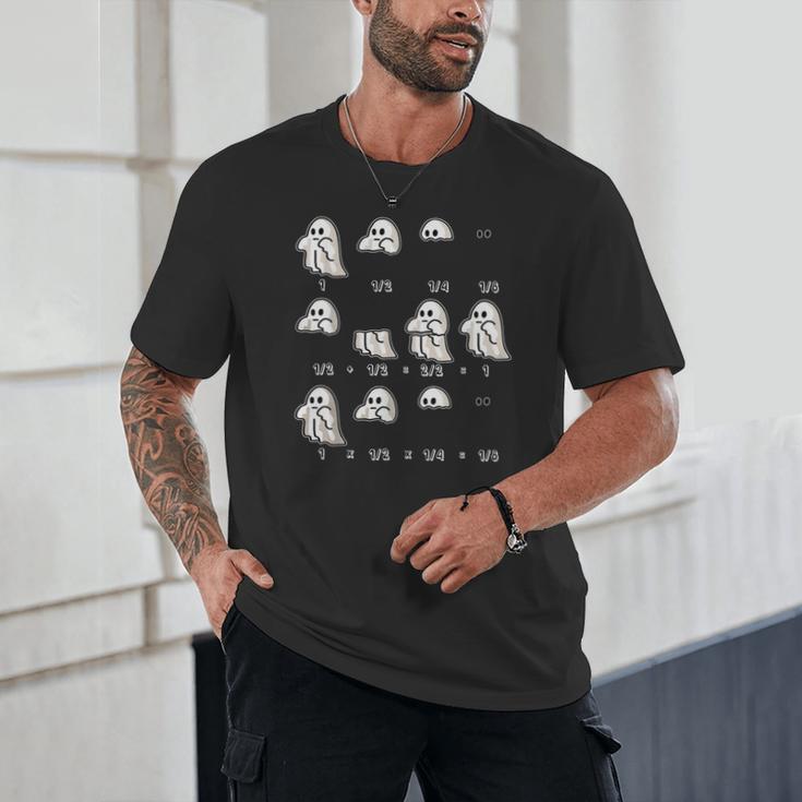 Fractions Math Teacher Ghost Math Halloween Humorous Unisex T-Shirt, novelty gifts, funny gifts Fractions Math Teacher Ghost Math Halloween Humorous Unisex T-Shirt, novelty gifts, funny gifts