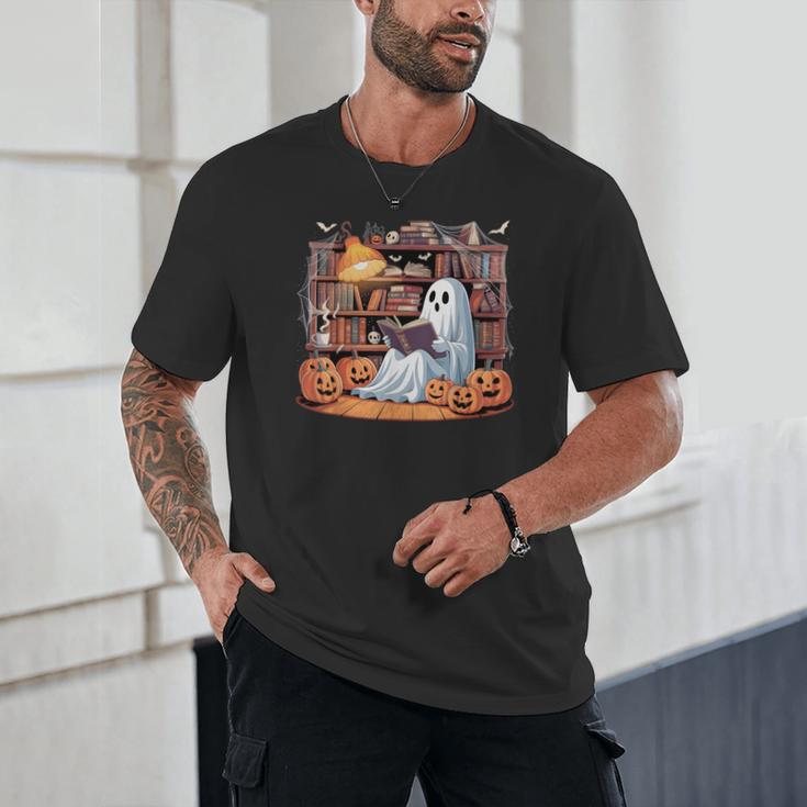 Ghost Book Reading Halloween Books Lover Teacher Unisex T-Shirt, novelty gifts, funny gifts Ghost Book Reading Halloween Books Lover Teacher Unisex T-Shirt, novelty gifts, funny gifts