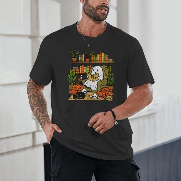 Ghost Library Reading Books Halloween Librarian Teacher Unisex T-Shirt, novelty gifts, funny gifts Ghost Library Reading Books Halloween Librarian Teacher Unisex T-Shirt, novelty gifts, funny gifts