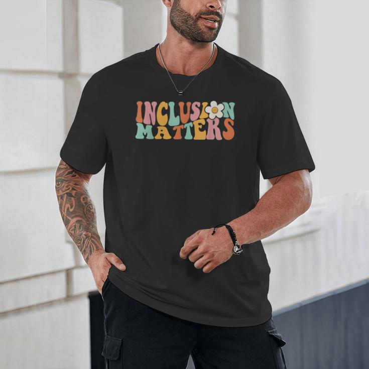 Gnoovy Vintage Inclusion Matters Special Education Teacher Unisex T-Shirt, novelty gifts, funny gifts