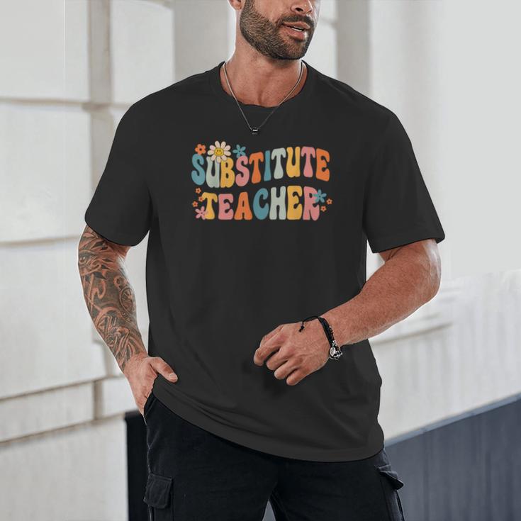 Groovy Substitute Teacher Retro Teacher Back To School Unisex T-Shirt, novelty gifts, funny gifts Groovy Substitute Teacher Retro Teacher Back To School Unisex T-Shirt, novelty gifts, funny gifts