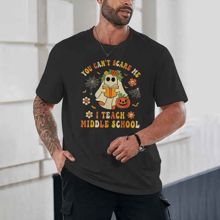 Halloween You Can't Scare Me I Teach Middle School Teacher Unisex T-Shirt, novelty gifts, funny gifts