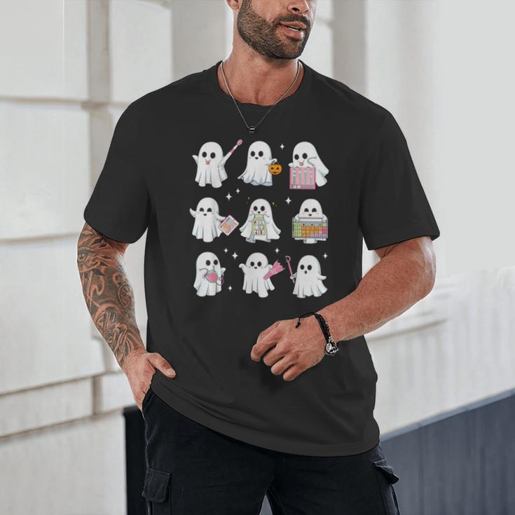 Halloween Ghost Speech Therapy SLP Fall Teacher Tee Unisex T-Shirt, novelty gifts, funny gifts