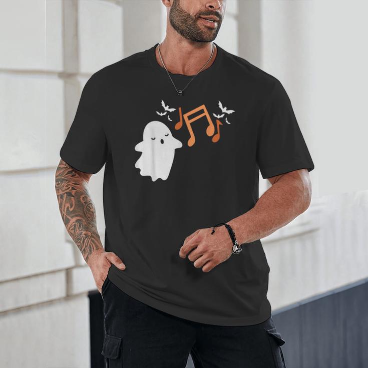 Halloween Music Note Ghost Teacher Fall Musical Instrument Unisex T-Shirt, novelty gifts, funny gifts Halloween Music Note Ghost Teacher Fall Musical Instrument Unisex T-Shirt, novelty gifts, funny gifts