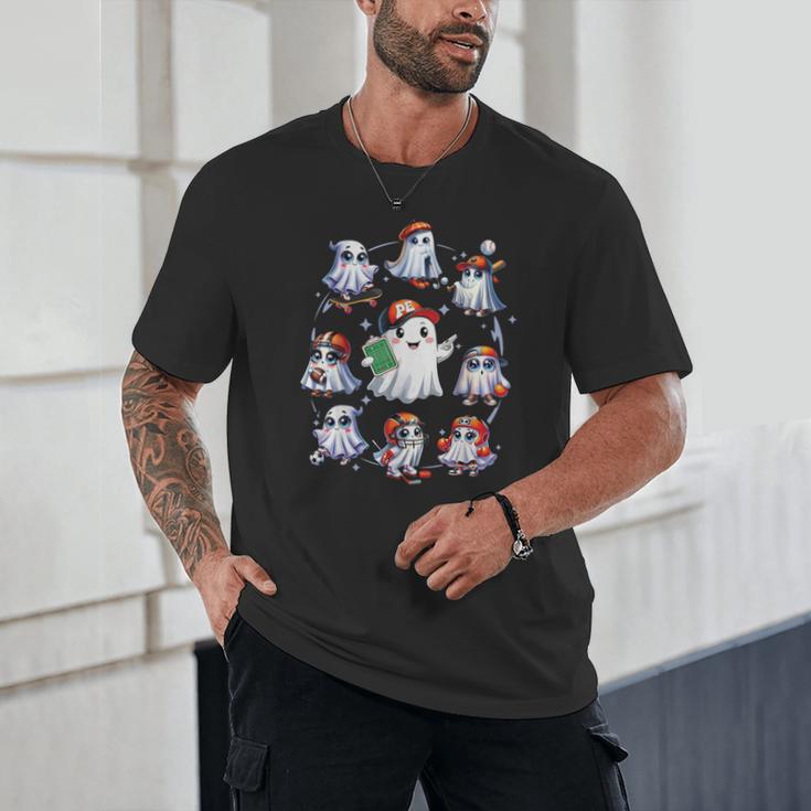 Halloween PE Teacher Ghost Playing Sports Physical Education Unisex T-Shirt, novelty gifts, funny gifts Halloween PE Teacher Ghost Playing Sports Physical Education Unisex T-Shirt, novelty gifts, funny gifts