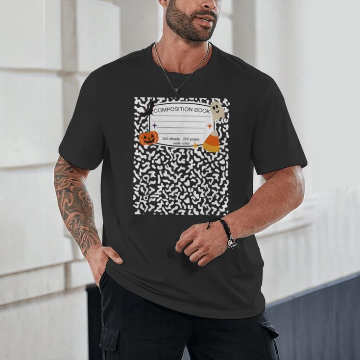 Halloween Teacher Composition Book Notebook Matching Group Unisex T-Shirt, novelty gifts, funny gifts Halloween Teacher Composition Book Notebook Matching Group Unisex T-Shirt, novelty gifts, funny gifts