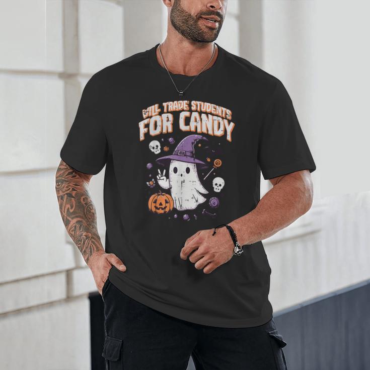 Halloween Teacher Trade Students For Candy Costume Women Unisex T-Shirt, novelty gifts, funny gifts Halloween Teacher Trade Students For Candy Costume Women Unisex T-Shirt, novelty gifts, funny gifts