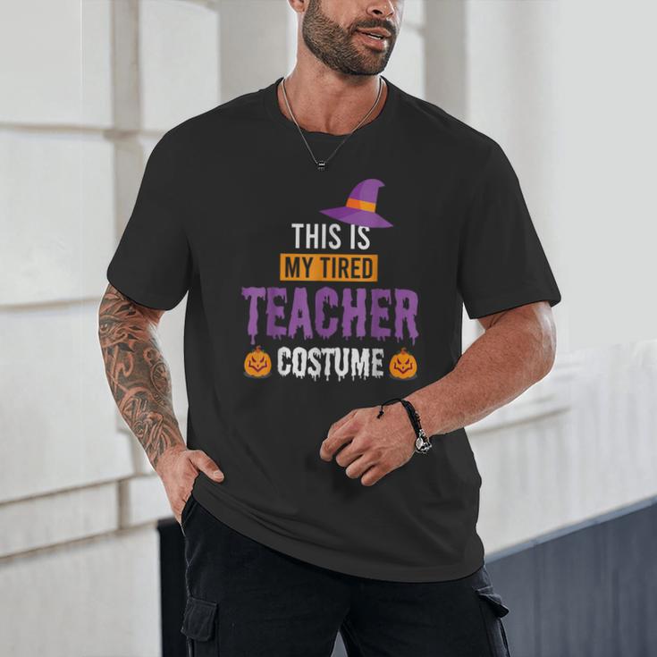 Halloween Teachers This Is My Tired Teacher Costume Unisex T-Shirt, novelty gifts, funny gifts