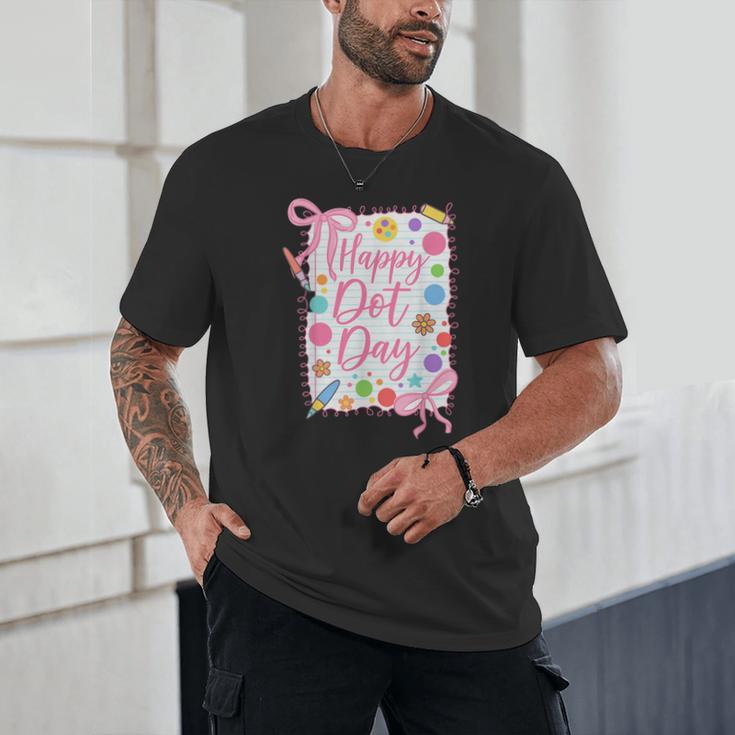 Happy Dot Day Bow Coquette For Teacher Girls Unisex T-Shirt, novelty gifts, funny gifts Happy Dot Day Bow Coquette For Teacher Girls Unisex T-Shirt, novelty gifts, funny gifts