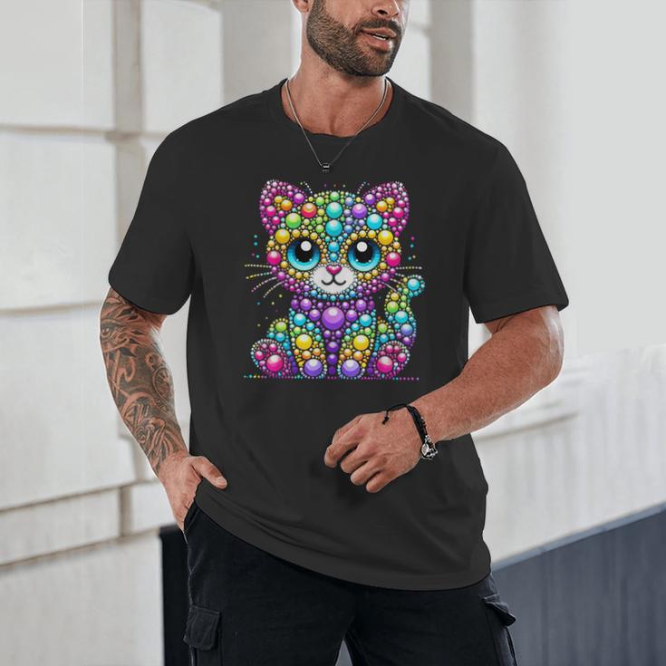 Happy Dot Day Colorful Polka Dot Cat Kitten Teachers Kids Unisex T-Shirt, novelty gifts, funny gifts