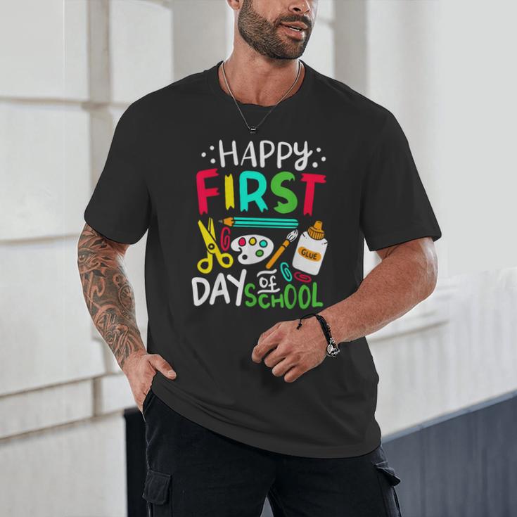 Happy First Day Of School Teacher Back To School Student Unisex T-Shirt, novelty gifts, funny gifts Happy First Day Of School Teacher Back To School Student Unisex T-Shirt, novelty gifts, funny gifts