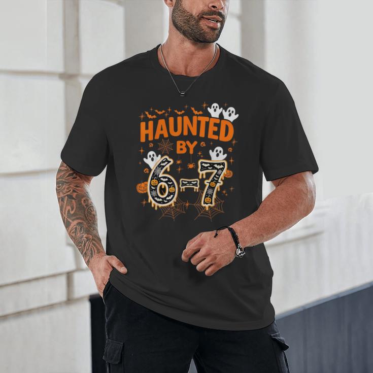 Haunted By 6-7 Halloween Math Teacher Joke Unisex T-Shirt, novelty gifts, funny gifts Haunted By 6-7 Halloween Math Teacher Joke Unisex T-Shirt, novelty gifts, funny gifts