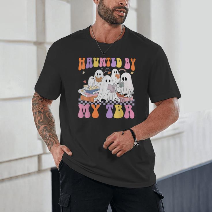 Haunted By My TBR Cute Ghosts Book Reading Teacher Halloween Unisex T-Shirt, novelty gifts, funny gifts Haunted By My TBR Cute Ghosts Book Reading Teacher Halloween Unisex T-Shirt, novelty gifts, funny gifts