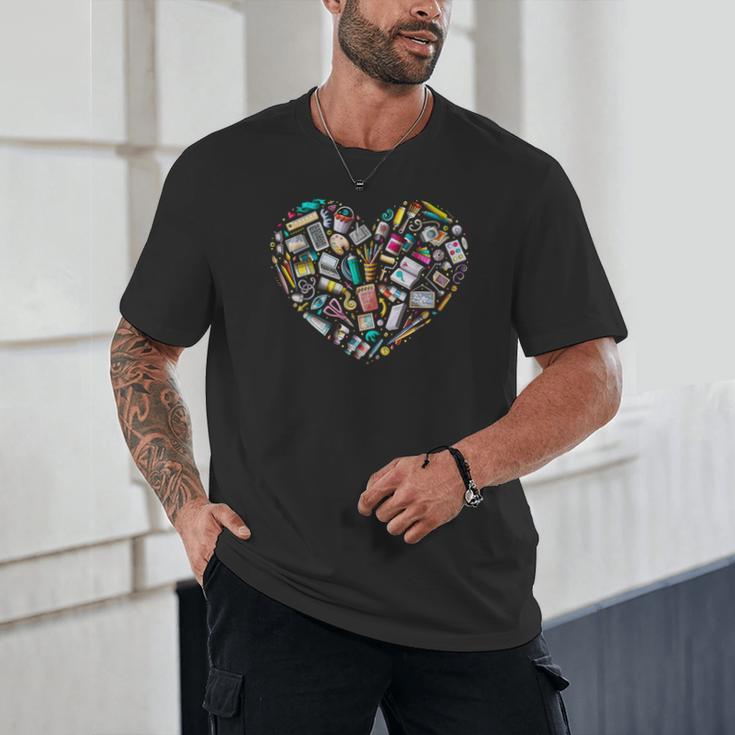 Heart Shape Art Teacher And Painting Sketching Artist Unisex T-Shirt, novelty gifts, funny gifts Heart Shape Art Teacher And Painting Sketching Artist Unisex T-Shirt, novelty gifts, funny gifts