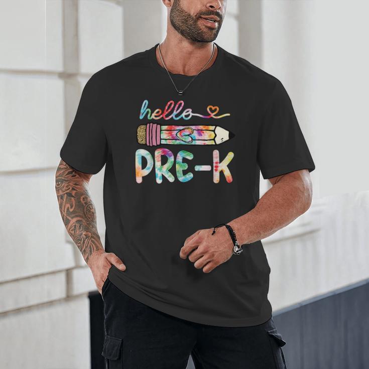 Hello Pre-K Pencil Teacher Student Tie Dye Unisex T-Shirt, novelty gifts, funny gifts Hello Pre-K Pencil Teacher Student Tie Dye Unisex T-Shirt, novelty gifts, funny gifts