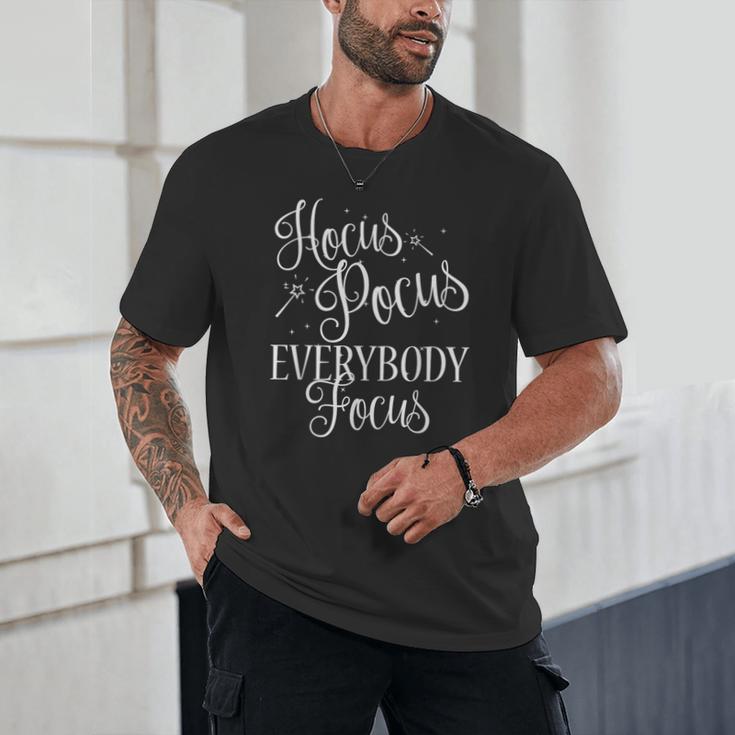 Hocus Pocus Everybody Focus Teacher Halloween Shirt Unisex T-Shirt, novelty gifts, funny gifts Hocus Pocus Everybody Focus Teacher Halloween Shirt Unisex T-Shirt, novelty gifts, funny gifts