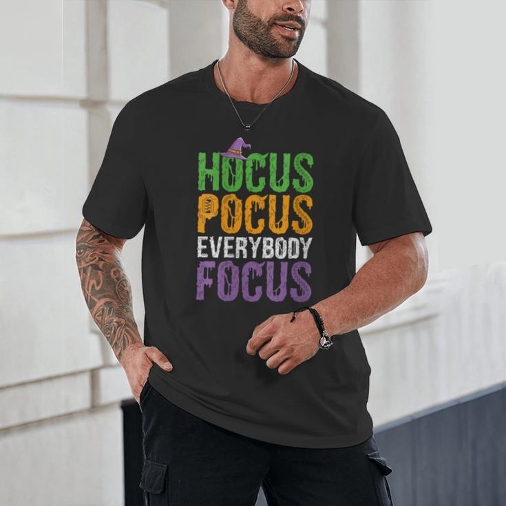 Hocus Pocus Everybody Focus Teacher Halloween Unisex T-Shirt, novelty gifts, funny gifts Hocus Pocus Everybody Focus Teacher Halloween Unisex T-Shirt, novelty gifts, funny gifts