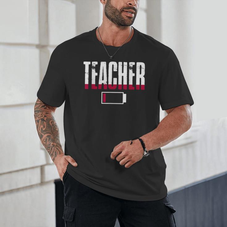 Humor Teacher Empty Battery Power Men Women Unisex T-Shirt, novelty gifts, funny gifts Humor Teacher Empty Battery Power Men Women Unisex T-Shirt, novelty gifts, funny gifts