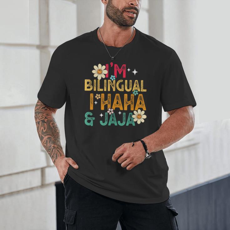 I’m Bilingual I Haha And Jaja Spanish Teacher Bilingual For Men Women Girls Kids Unisex T-Shirt, novelty gifts, funny gifts I’m Bilingual I Haha And Jaja Spanish Teacher Bilingual For Men Women Girls Kids Unisex T-Shirt, novelty gifts, funny gifts