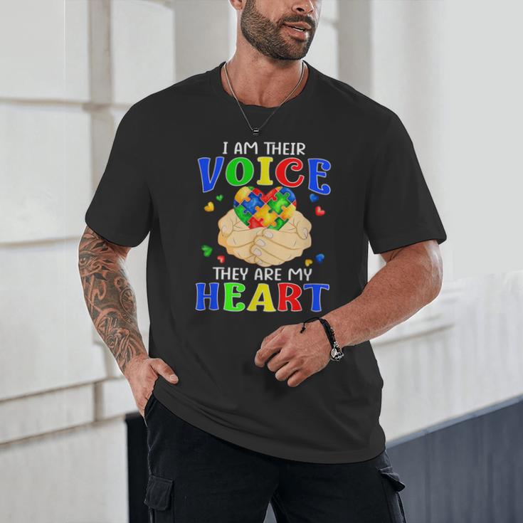 I Am Their Voice They Are My Heart Autism Awareness Teacher Unisex T-Shirt, novelty gifts, funny gifts I Am Their Voice They Are My Heart Autism Awareness Teacher Unisex T-Shirt, novelty gifts, funny gifts