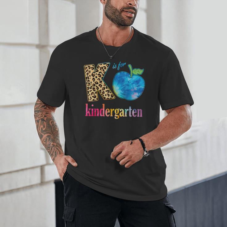 K Is For Kindergarten Teacher Tie Dye Back To School Kinder For Men Women Girls Kids Unisex T-Shirt, novelty gifts, funny gifts