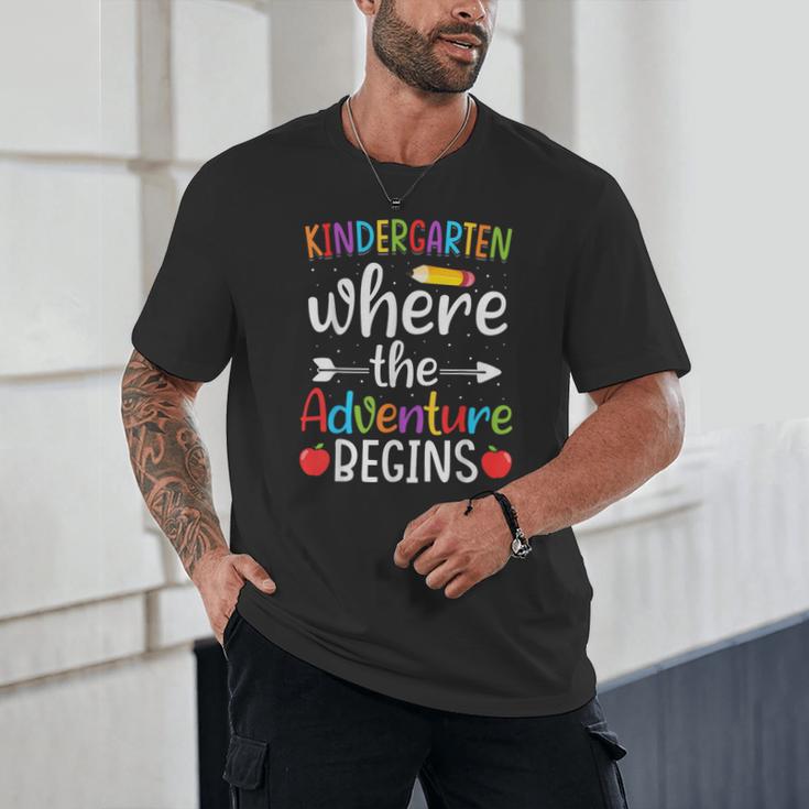 Kindergarten Where The Adventure Begins Shirt Children's Teacher Unisex T-Shirt, novelty gifts, funny gifts Kindergarten Where The Adventure Begins Shirt Children's Teacher Unisex T-Shirt, novelty gifts, funny gifts