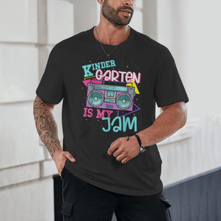 Kindergarten Is My Jam Cute Teacher Shirt 80's 90's Styl Unisex T-Shirt, novelty gifts, funny gifts Kindergarten Is My Jam Cute Teacher Shirt 80's 90's Styl Unisex T-Shirt, novelty gifts, funny gifts