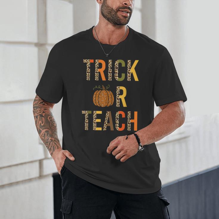 Leopard Trick Or Teach Halloween Teacher Costume Women Unisex T-Shirt, novelty gifts, funny gifts Leopard Trick Or Teach Halloween Teacher Costume Women Unisex T-Shirt, novelty gifts, funny gifts