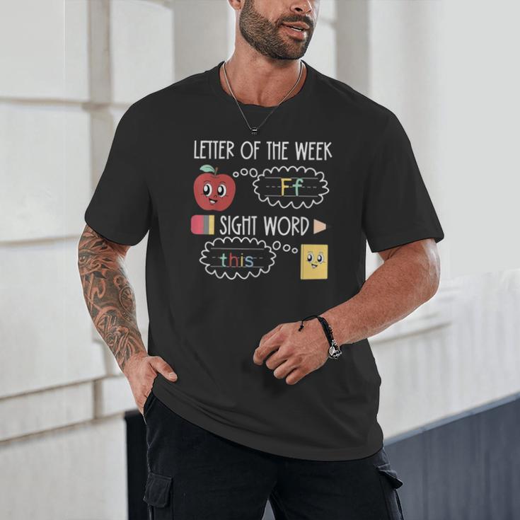 Letter Of The Week Ff Sight Word Teacher Squad Unisex T-Shirt, novelty gifts, funny gifts