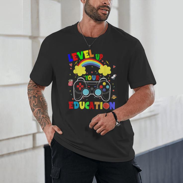 Level Up Your Education Gaming Inspired Teacher Gamers For Men Women Kids Unisex T-Shirt, novelty gifts, funny gifts