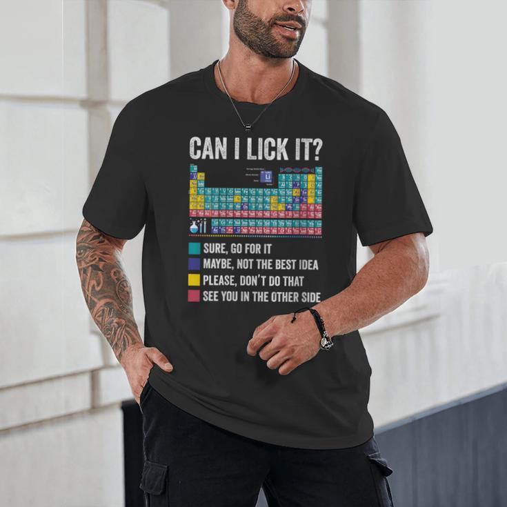 Can I Lick It Periodic Table Of Elements Science Teacher Unisex T-Shirt, novelty gifts, funny gifts Can I Lick It Periodic Table Of Elements Science Teacher Unisex T-Shirt, novelty gifts, funny gifts