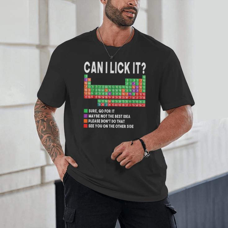 Can I Lick It Periodic Table Science Teacher Boy And Girls Unisex T-Shirt, novelty gifts, funny gifts