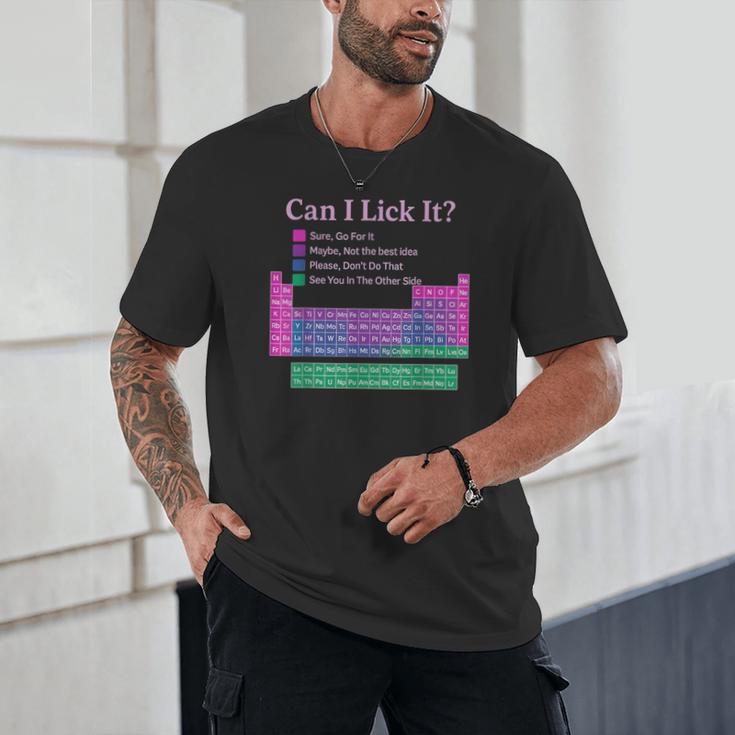 Can I Lick It Periodic Table Teacher Student Kids Unisex T-Shirt, novelty gifts, funny gifts