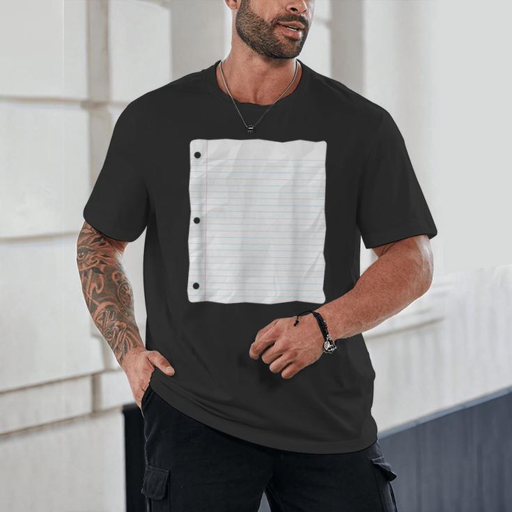 Lined Paper Notebook Halloween Costume For Students Teachers For Men Women Kids Unisex T-Shirt, novelty gifts, funny gifts Lined Paper Notebook Halloween Costume For Students Teachers For Men Women Kids Unisex T-Shirt, novelty gifts, funny gifts