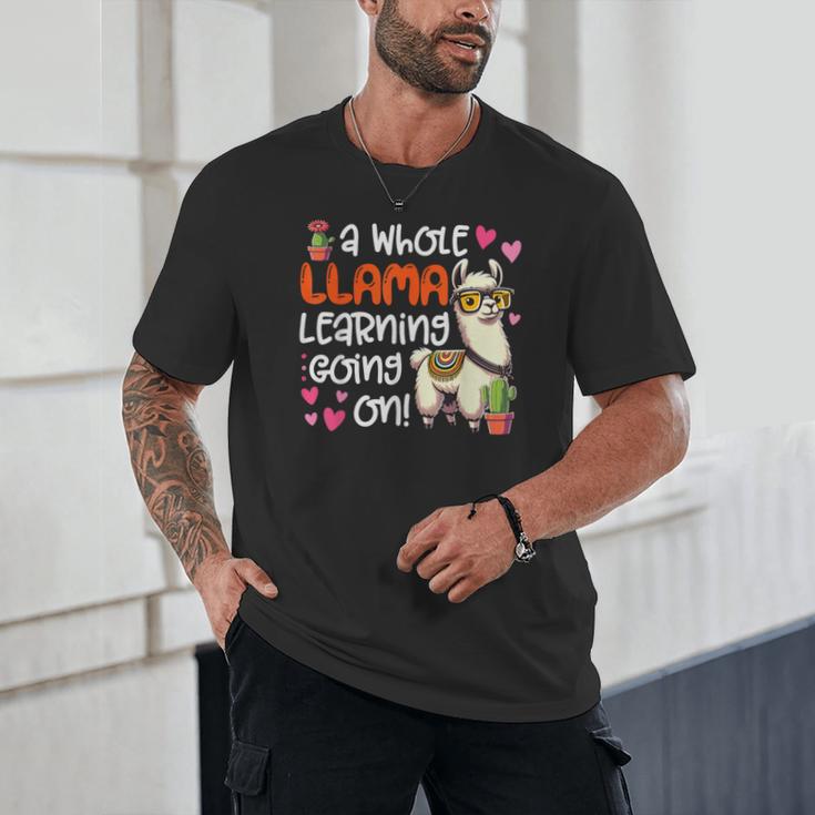 Llama Learning Teachers Students Alpaca Lover Back To School Unisex T-Shirt, novelty gifts, funny gifts Llama Learning Teachers Students Alpaca Lover Back To School Unisex T-Shirt, novelty gifts, funny gifts
