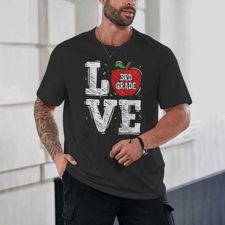 LOVE Apple 3rd Grade Teacher Student School Unisex T-Shirt, novelty gifts, funny gifts LOVE Apple 3rd Grade Teacher Student School Unisex T-Shirt, novelty gifts, funny gifts