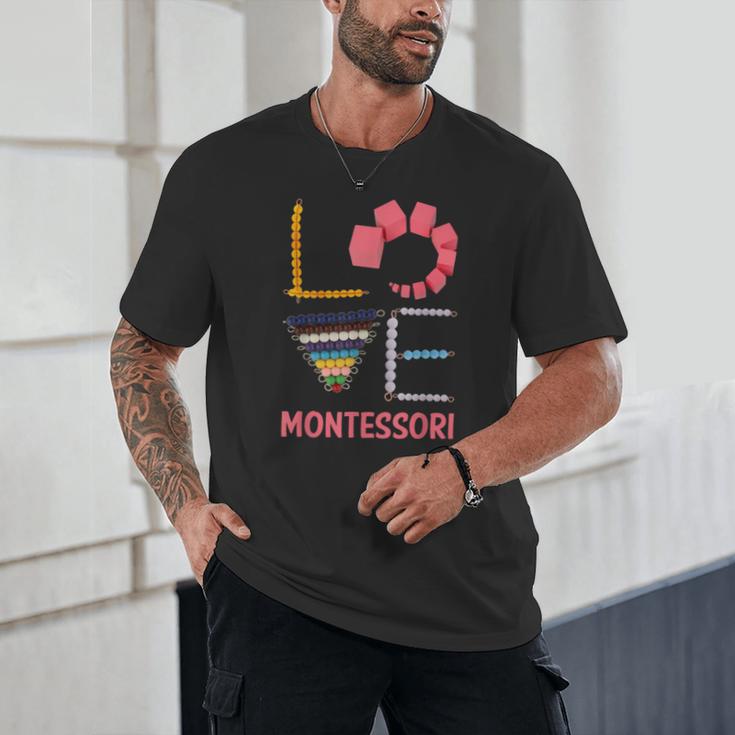 Love Montessori Education Math Teacher Unisex T-Shirt, novelty gifts, funny gifts